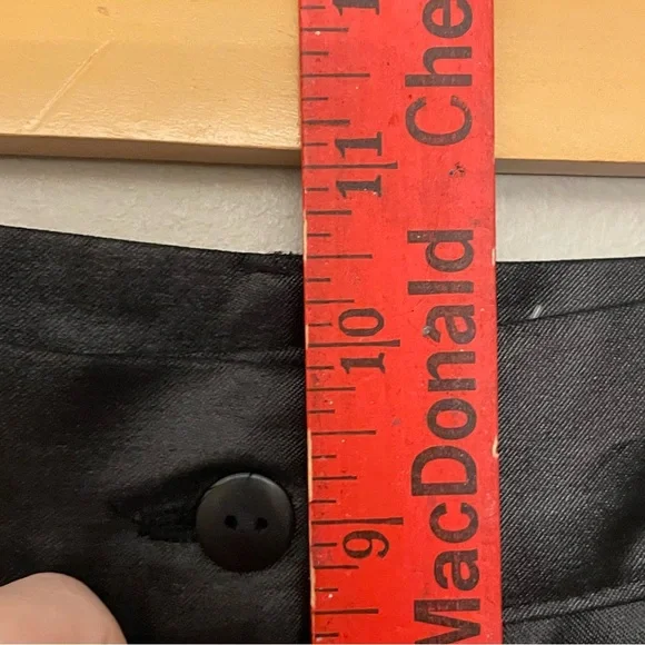 GAP Black Satin Flare Dress Pants 29" Inseam – Size 28 EUC - Picture 12 of 13
